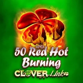 50 Red Hot Burning Clover Links online game logo by Novomatic on coorgibet.com