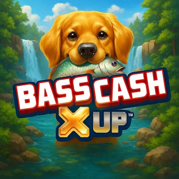 Bass Cash X UP logo by Alchemy Gaming at Corgibet Casino
