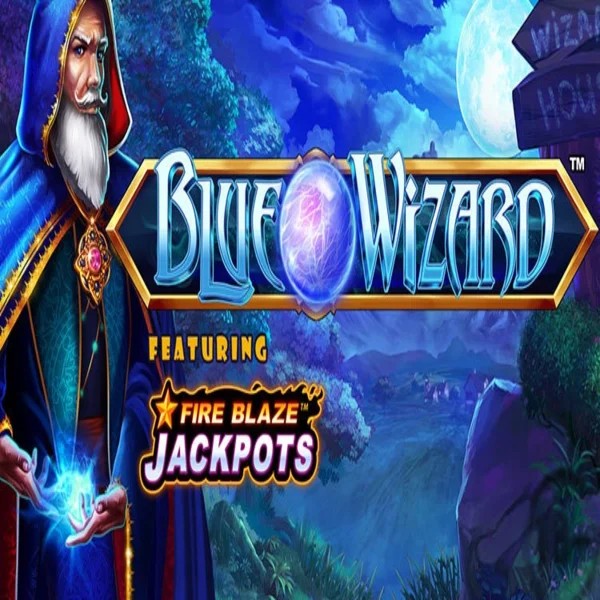Blue Wizard Fire Blaze Jackpots game by Rarestone Gaming – logo hosted on Corgibet Casino