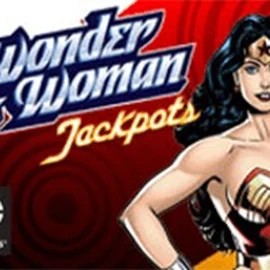 Wonder Woman Jackpots slot logo by Amaya at Corgibet Casino